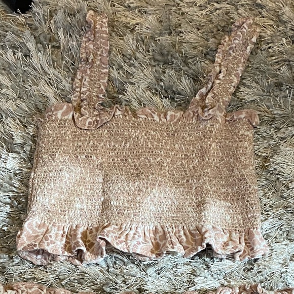 Vanilla Sky ruched crop top, part of a set, size S - Picture 2 of 3